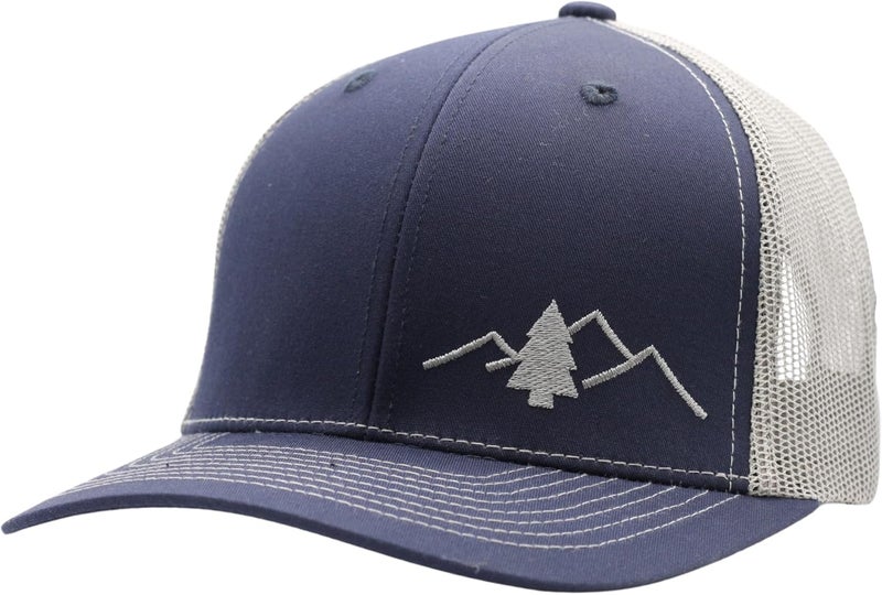 Lindo Trucker Hat [ Great Outdoors Design ] for Men and Women: Mid Profile Cap with Breathable Mesh Back and Adjustable Snap - Image 1